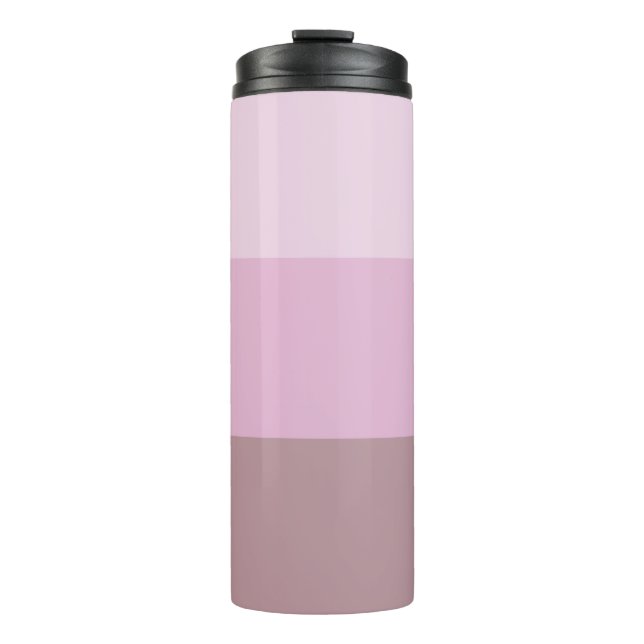 Purple Pink Striped Ombre Thermal Tumbler (Front)