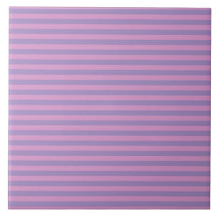Purple Pink Stripes Pattern Ceramic Tile