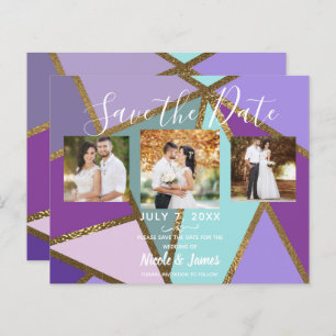 Purple Pink Teal Turquoise & Bronze Gold Wedding