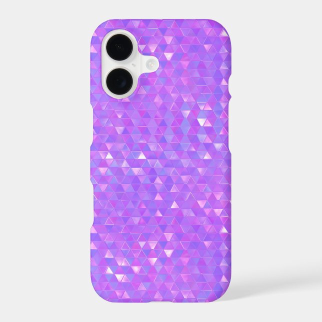 Purple Pink Trendy Triangles Geometric Pattern (Back)