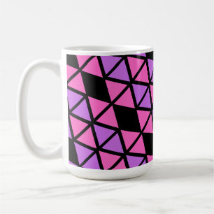 Purple Pink triangle Pattern Coffee Mug