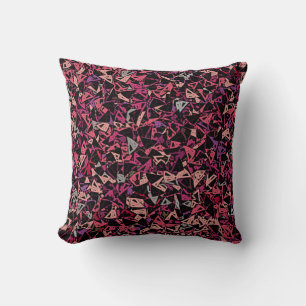 Purple Pink Triangle Pattern Cushion