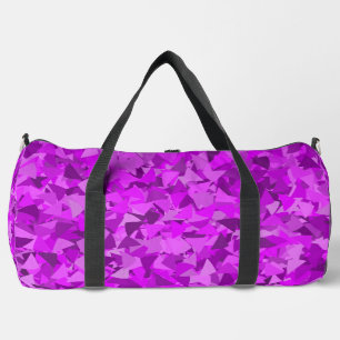 Purple Pink Triangle Pattern Large Duffle Bag