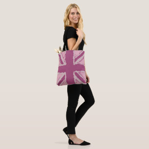 Purple Pink Union Jack Women’s Accessory Tote Bag