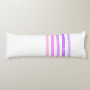 Purple & Pink Vertical Stripes Monogram Body Cushion