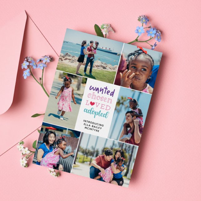 Purple Pink Wanted Chosen Loved Adopted Photos Announcement (Creator Uploaded)