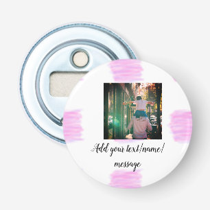 Purple pink watercolor father son dad add image te bottle opener
