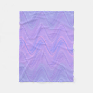 Purple Pink Wavy Lines Pattern Fleece Blanket