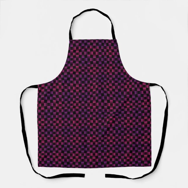 Purple Pink Weave Pattern Apron (Front)
