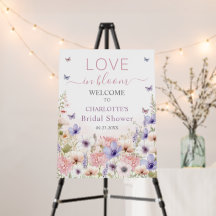 Purple Pink Wildflower Butterflies Love in Bloom