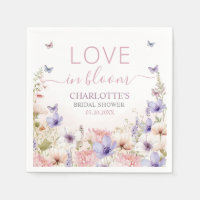 Purple Pink Wildflower Butterflies Love in Bloom