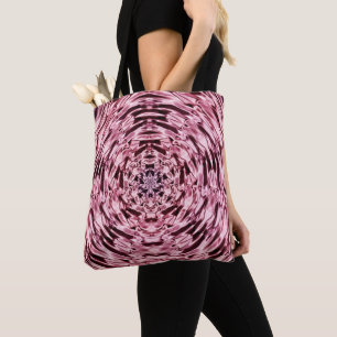 Purple Pink Wine Mandala Satin Look Tote Bag