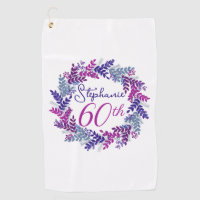 Purple Pink Wreath 60th Birthday