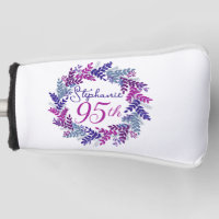 Purple Pink Wreath 95th Birthday Putter