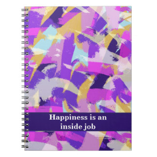 Purple Pink Yellow Blue Modern Motivational Quote Notebook