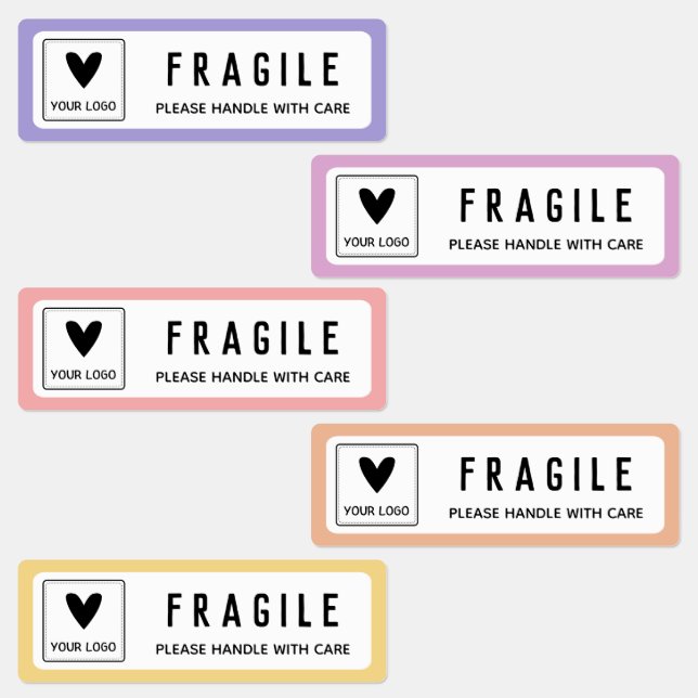 Purple Pink Yellow Borders Fragile Business Logo (Group)