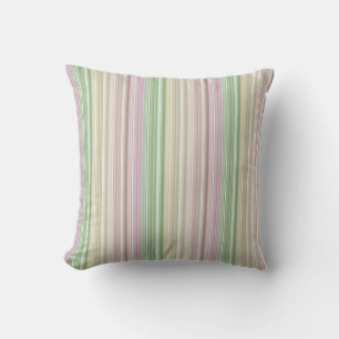 Purple Pink Yellow Green Stripes Cushion