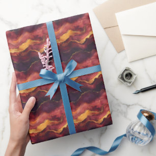 Purple, Pink & Yellow Marble Wrapping Paper