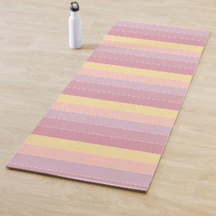 Purple Pink Yellow Pastel Colours Sport Fitness Yoga Mat