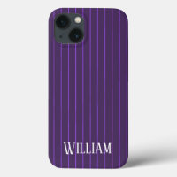 Purple pinstripes Case-Mate iPhone case