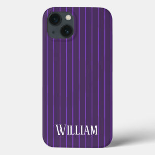 Purple pinstripes Case-Mate iPhone case