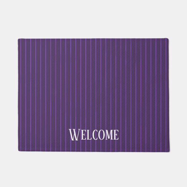 Purple pinstripes doormat (Front)