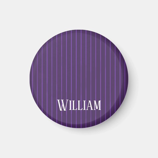 Purple pinstripes magnet (Front)