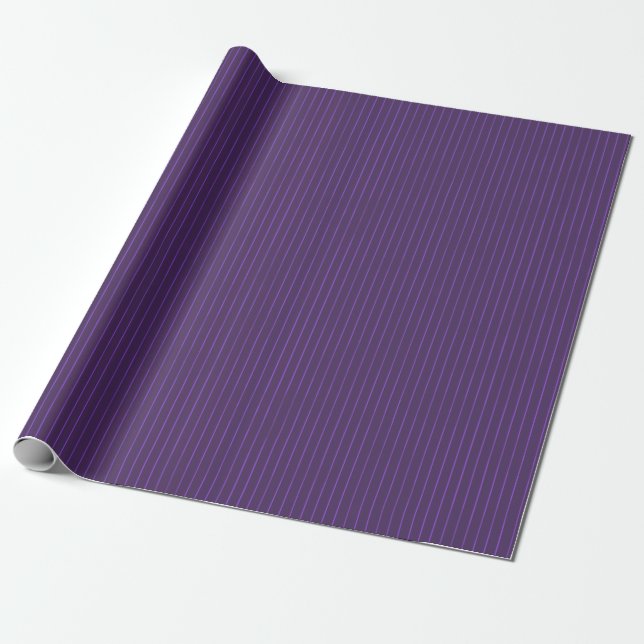 Purple pinstripes wrapping paper (Unrolled)