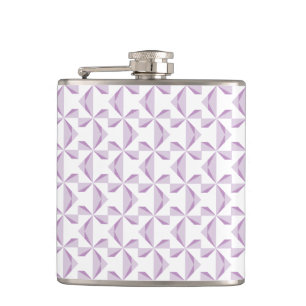 Purple Pinwheels Hip Flask