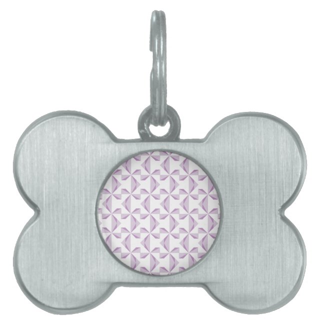 Purple Pinwheels Pet ID Tag (Front)