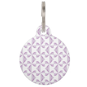 Purple Pinwheels Pet Tag