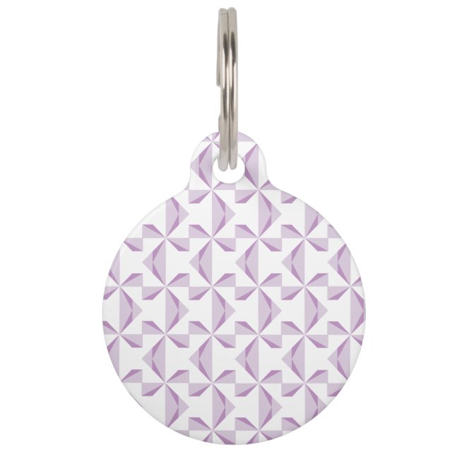 Purple Pinwheels Pet Tag (Front)