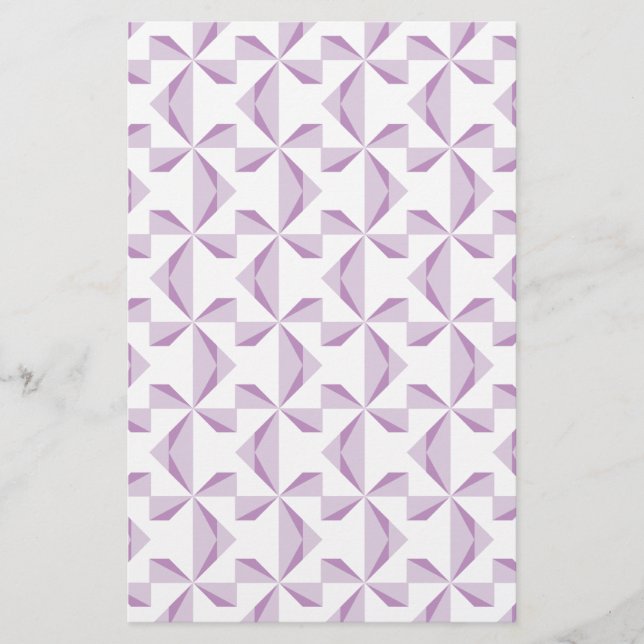 Purple Pinwheels Stationery (Front)