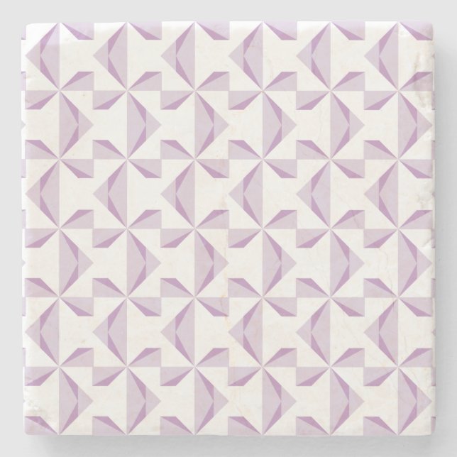 Purple Pinwheels Stone Coaster (Front)