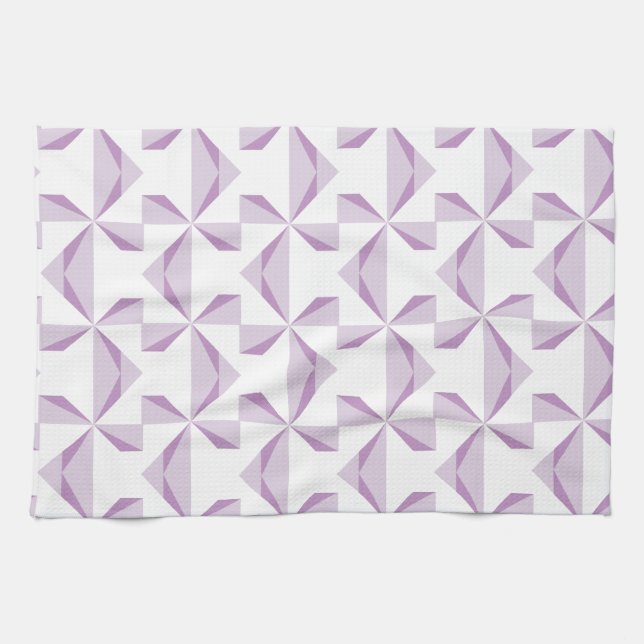 Purple Pinwheels Tea Towel (Horizontal)
