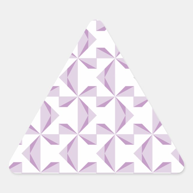 Purple Pinwheels Triangle Sticker (Front)