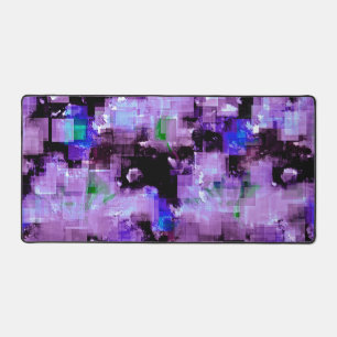 Purple Pixelated Desk Mat