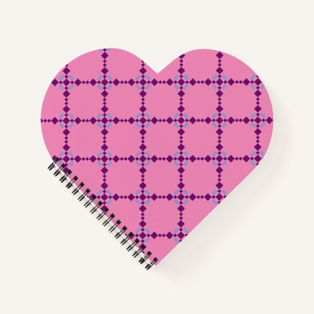 Purple Pixelated Pattern Notebook (Front)