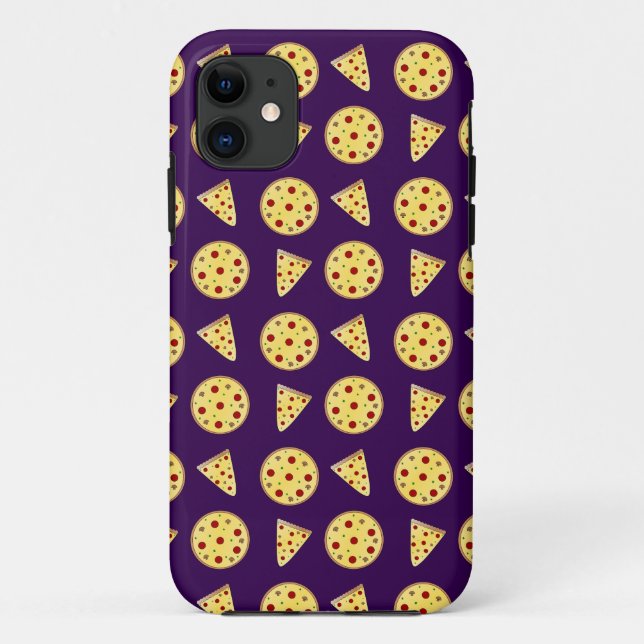 Purple pizza pattern Case-Mate iPhone case (Back)