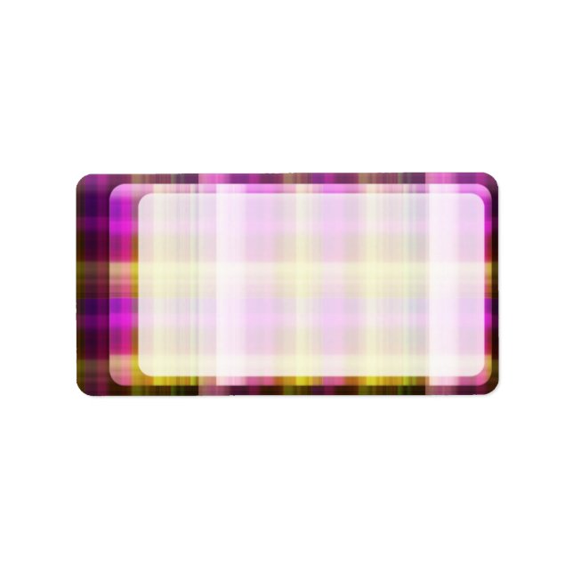 Purple Plaid Address Labels (Front)