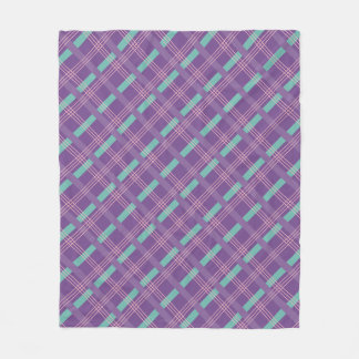 Purple Plaid Fleece Blanket