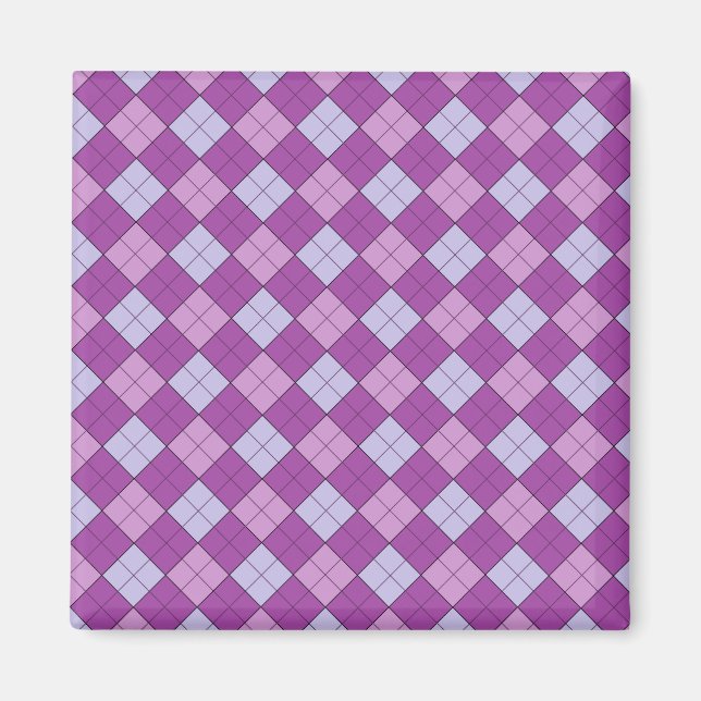 Purple Plaid Magnet (Front)