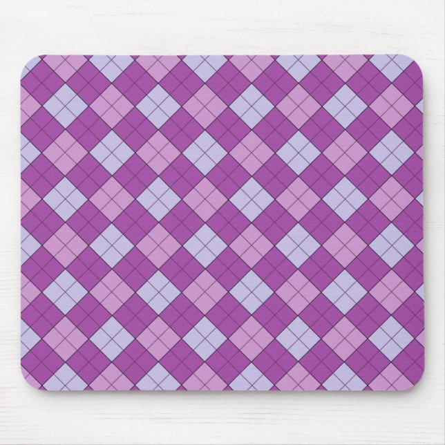 Purple Plaid Mousepad (Front)