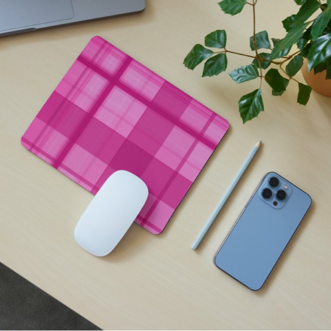 purple plaid pattern mouse pad (Creator Uploaded)
