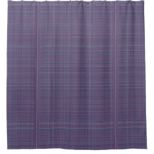 Purple Plaid Shower Curtain