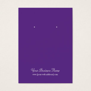 Purple Plain Simple Custom Earring Card