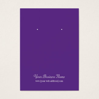 Purple Plain Simple Custom Earring Card