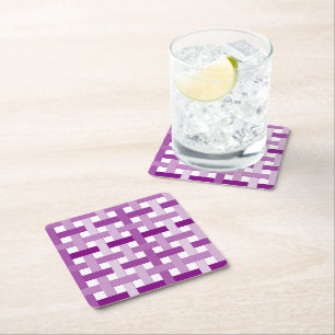 Purple Plait Square Coaster