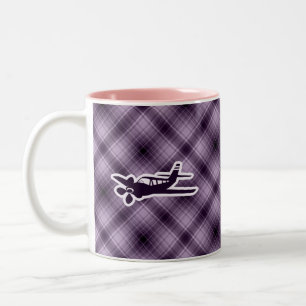 Purple Plane Two-Tone Coffee Mug