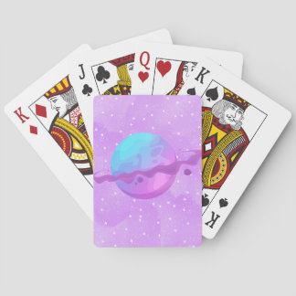 Purple Planet  Playing Cards